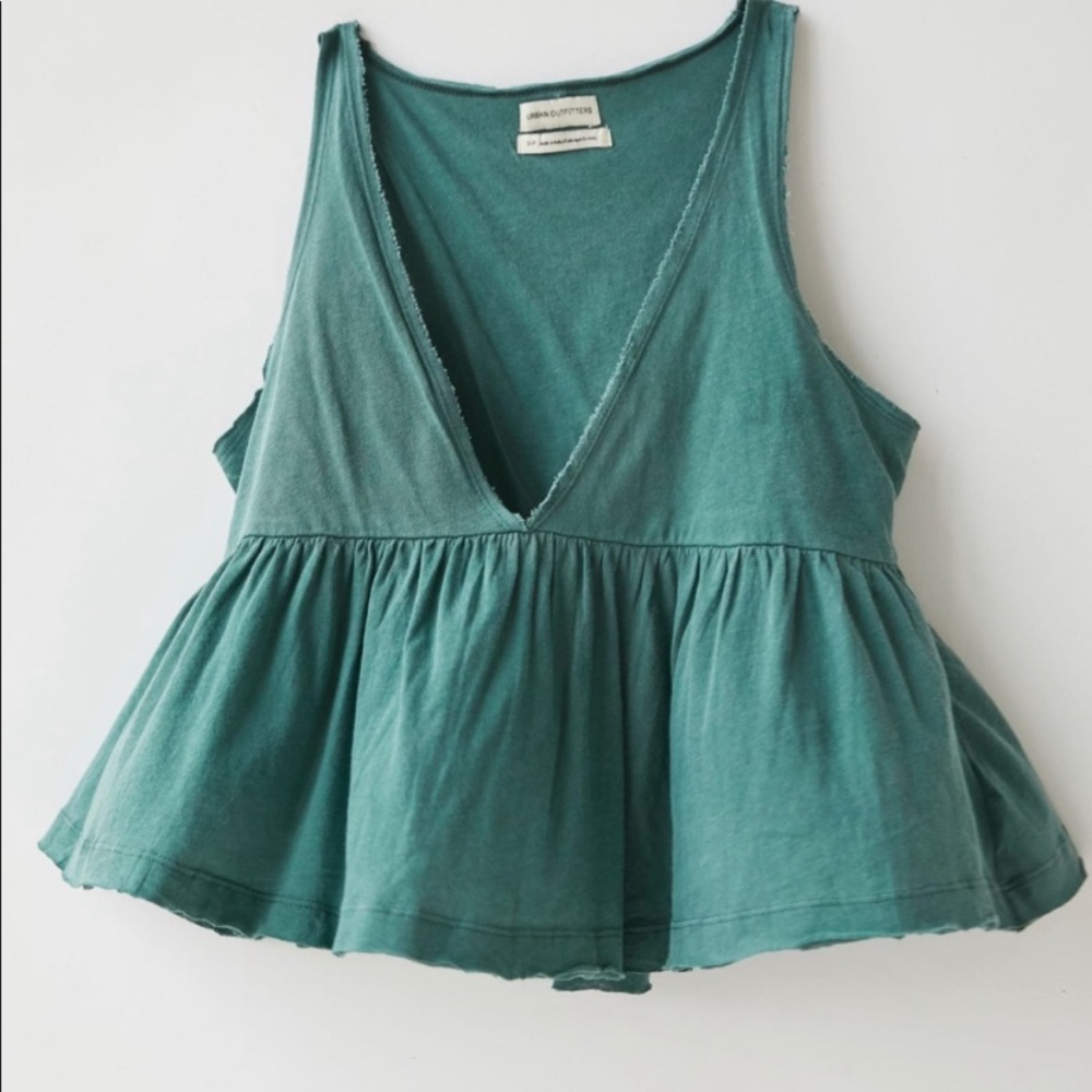 Urban Outfitters Green Babydoll Tank